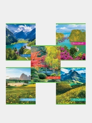Тетрадь А5, 48 л., Hatber-eco скоба, клетка, 2 шт., GreenLand, 48Т5D1