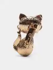 Алый брошь "Кошка"