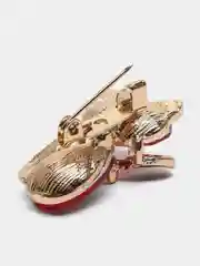 Алый брошь "Кошка"