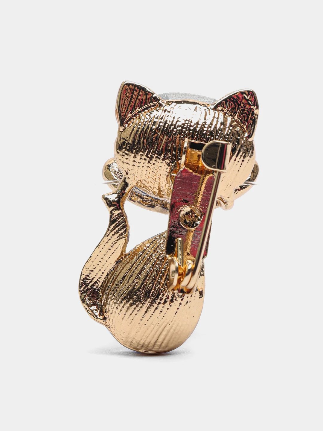 Синий брошь "Кошка"