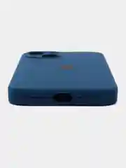 Индиго чехол Silicone Case iPhone 11, 13, 14, Pro, Max, с закрытым низом, айфон, силикон кейс