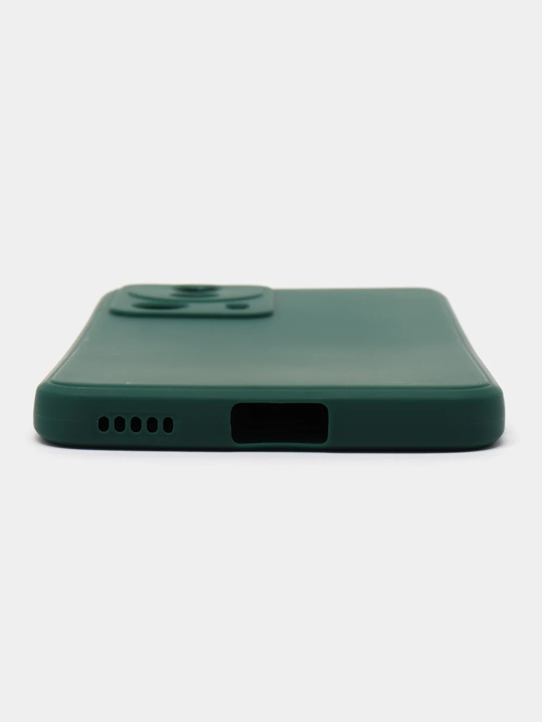 Тёмно-зелёный чехол для Xiaomi 13 Lite силиконовый (Ксиоми 13 лайт), силиконовый, c защитой камеры