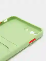Зеленый чехол для iPhone 7, 8 Plus (Айфон 7, 8 Плюс) с карманом для карт