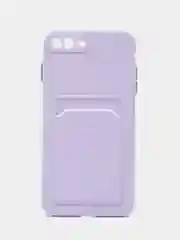 Лавандовый чехол для iPhone 7, 8 Plus (Айфон 7, 8 Плюс) с карманом для карт