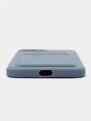 Синий меланж чехол для iPhone 7, 8 Plus (Айфон 7, 8 Плюс) с карманом для карт