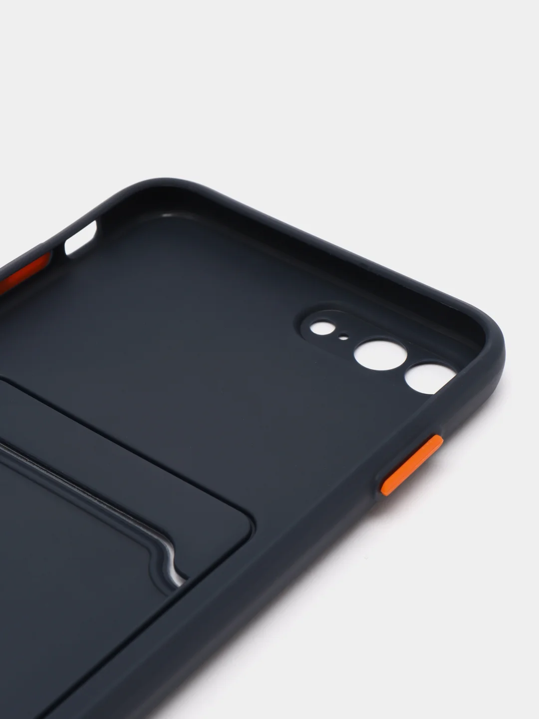 Темно-синий чехол для iPhone 7, 8 Plus (Айфон 7, 8 Плюс) с карманом для карт