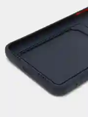 Темно-синий чехол для iPhone 7, 8 Plus (Айфон 7, 8 Плюс) с карманом для карт