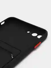 Черный чехол для iPhone 7, 8 Plus (Айфон 7, 8 Плюс) с карманом для карт
