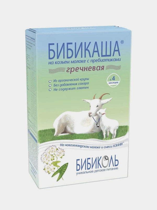 Каша детская Бибикаша гречневая на козьем молоке, с 4 мес., 200 г