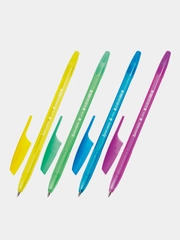 Ручка шариковая Brauberg X-333 Neon, синяя, комплект 50 штук, корпус ассорти, 880409