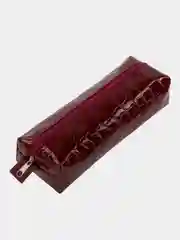 Пенал-косметичка Brauberg, крокодиловая кожа, 20х6х4 см, Ultra maroon, 270849