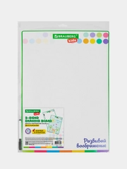 Доска для рисования, с маркером, двухсторонняя, 34х49 см (А3), Brauberg Kids, 238153