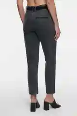 Голубой джинсы mom-fit укороченные с бархатным ремнем женские Befree