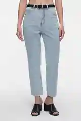 Джинсы mom-fit укороченные с бархатным ремнем женские Befree