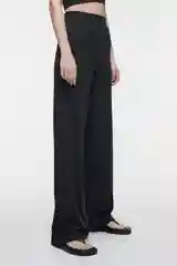 Черный брюки женские спортивные прямые в рубчик с поясом-резинкой Befree
