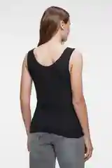 Черный майка slim вискозная на широких бретелях женская Befree