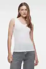 Белый майка slim вискозная на широких бретелях женская Befree