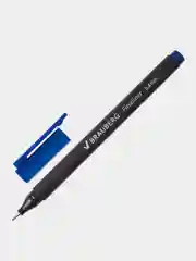 Ручка капиллярная (линер) Синяя Brauberg Carbon, комплект 12 шт, трехгранная 0,4 мм