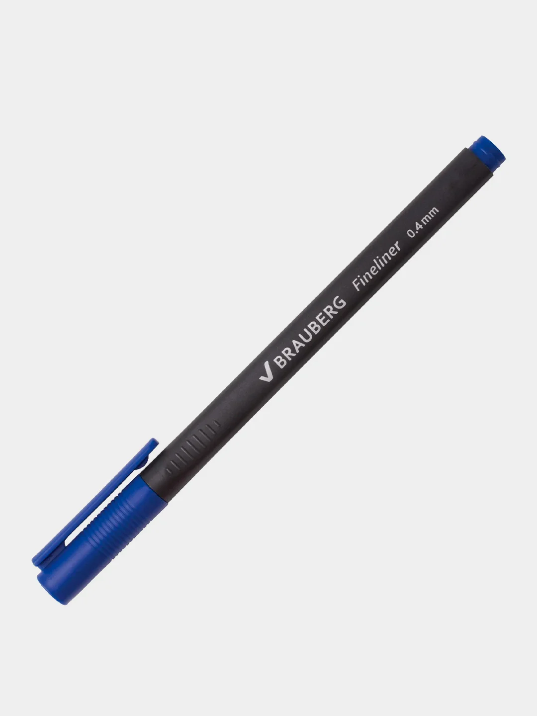 Ручка капиллярная (линер) Синяя Brauberg Carbon, комплект 12 шт, трехгранная 0,4 мм