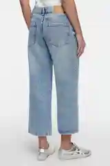 Голубой джинсы-кюлоты wide leg широкие со средней посадкой женские Befree