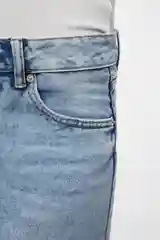Голубой джинсы-кюлоты wide leg широкие со средней посадкой женские Befree