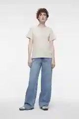 Кремовый футболка regular fit хлопковая базовая прямая женская Befree