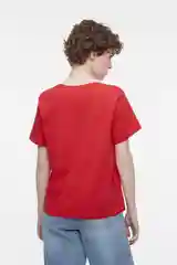 Красный футболка regular fit хлопковая базовая прямая женская Befree