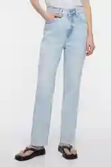 Индиго джинсы straight прямые высокие с обрезанными краями женские Befree