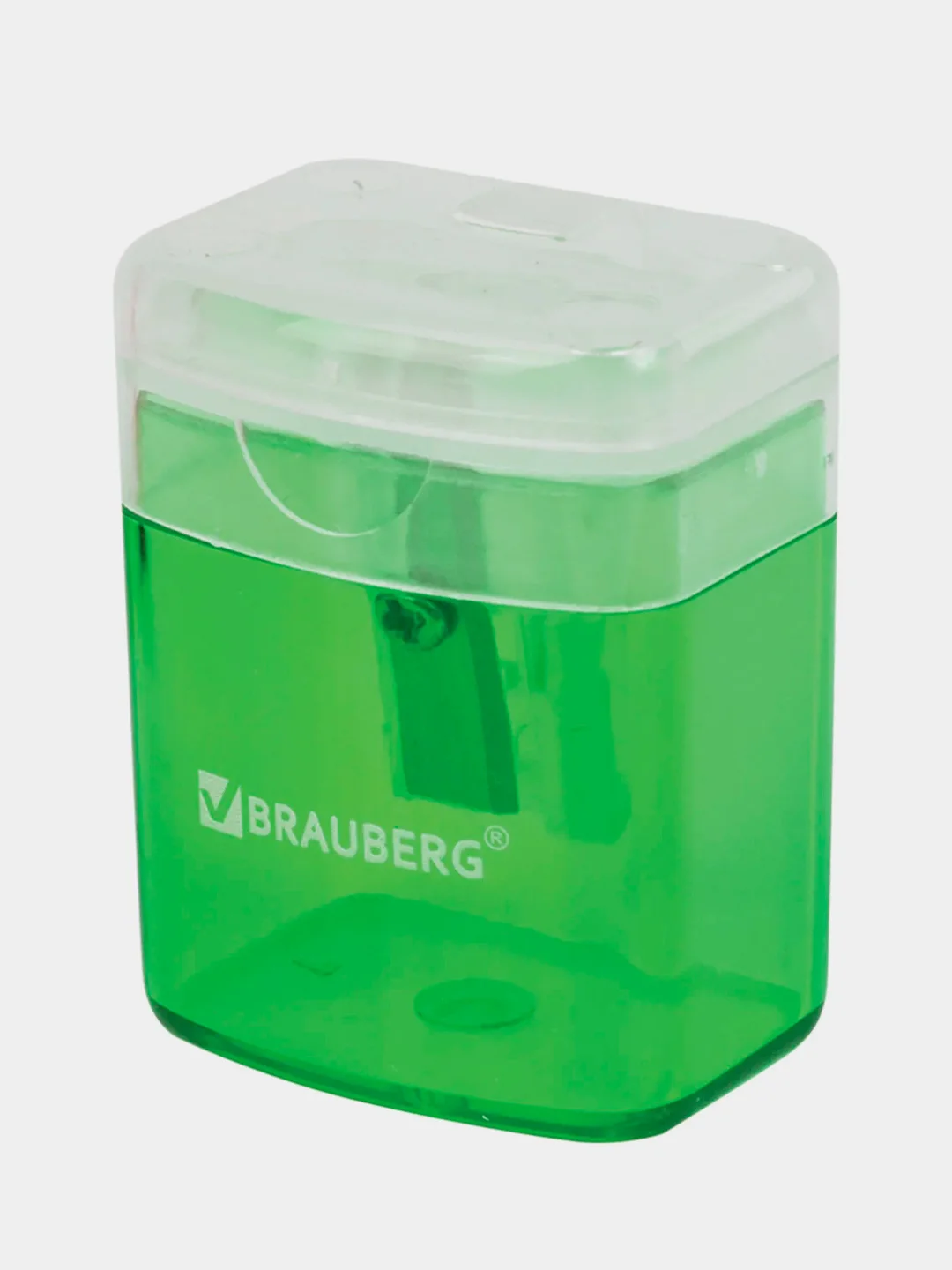 Точилка с контейнером и крышкой Brauberg OfficeBox, комплект 4 шт., корпус ассорти, 880772