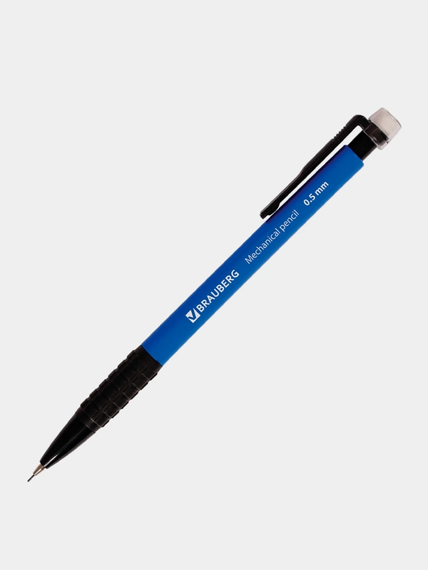 Карандаш механический 0,5 мм, Brauberg Comfort, ластик, 2 шт., 180283