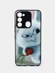 Белый чехол с рисунком на Tecno Spark 8C и Tecno Go 2022 (Текно Спарк 8С и Текно Го 2022)