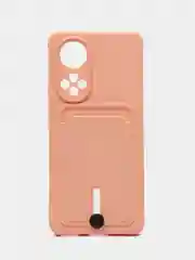 Пудровый силиконовый чехол для Huawei Honor 50 (Хуавэй Хонор 50), защита камеры
