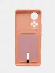 Пудровый силиконовый чехол для Huawei Honor 50 (Хуавэй Хонор 50), защита камеры