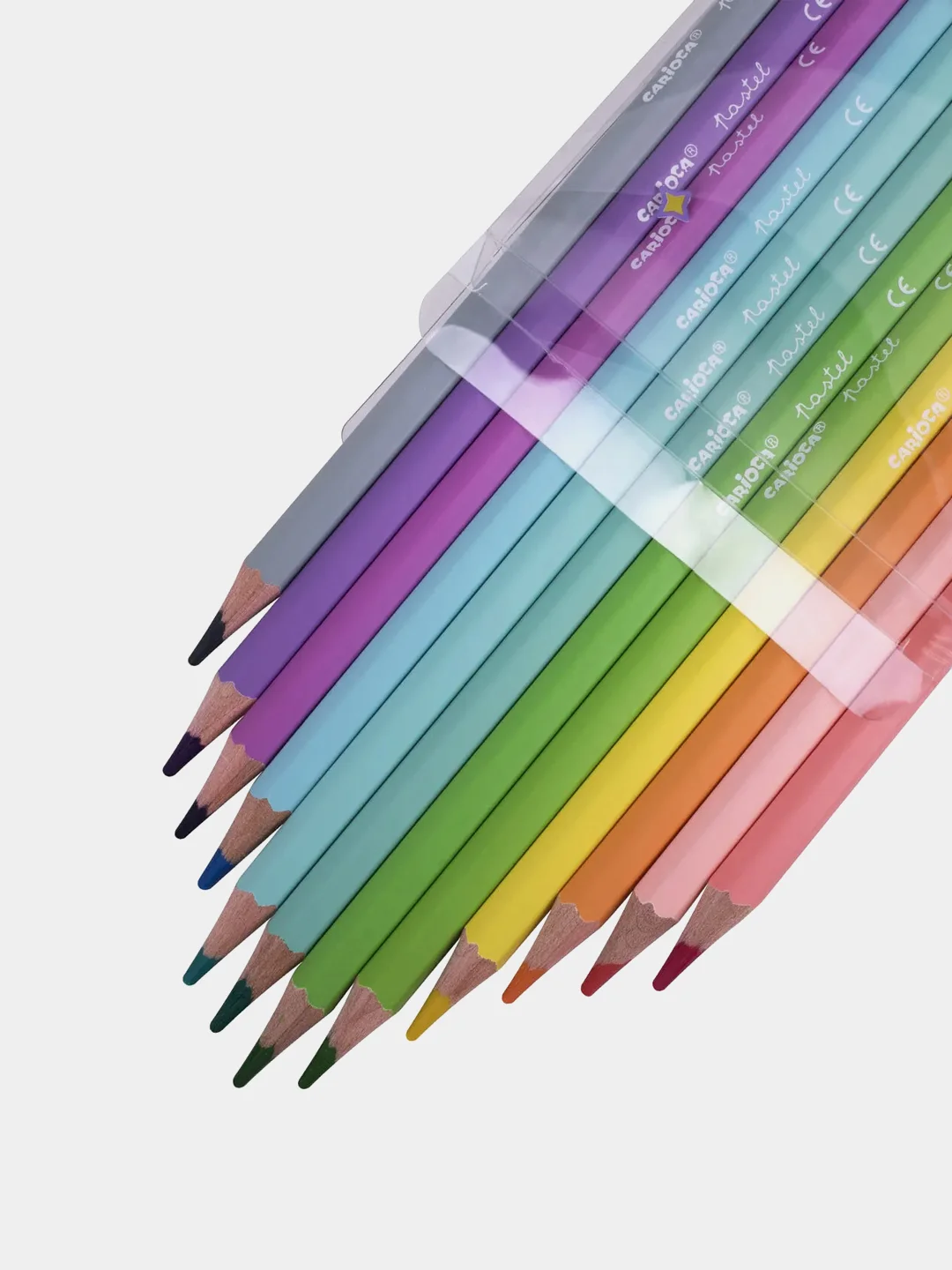 Карандаши цветные пастельные Carioca Pastel, 12 цветов, шестигранные, заточенные, 43034