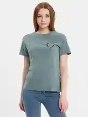 Зелёный хаки футболка женская