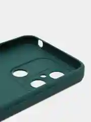 Тёмно-зелёный чехол для Xiaomi Redmi 12C (Редми 12С) , силиконовый, c защитой камеры