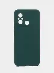 Тёмно-зелёный чехол для Xiaomi Redmi 12C (Редми 12С) , силиконовый, c защитой камеры