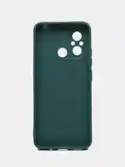 Тёмно-зелёный чехол для Xiaomi Redmi 12C (Редми 12С) , силиконовый, c защитой камеры