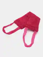 Вишнёвый мочалка для тела вязаная, цветная