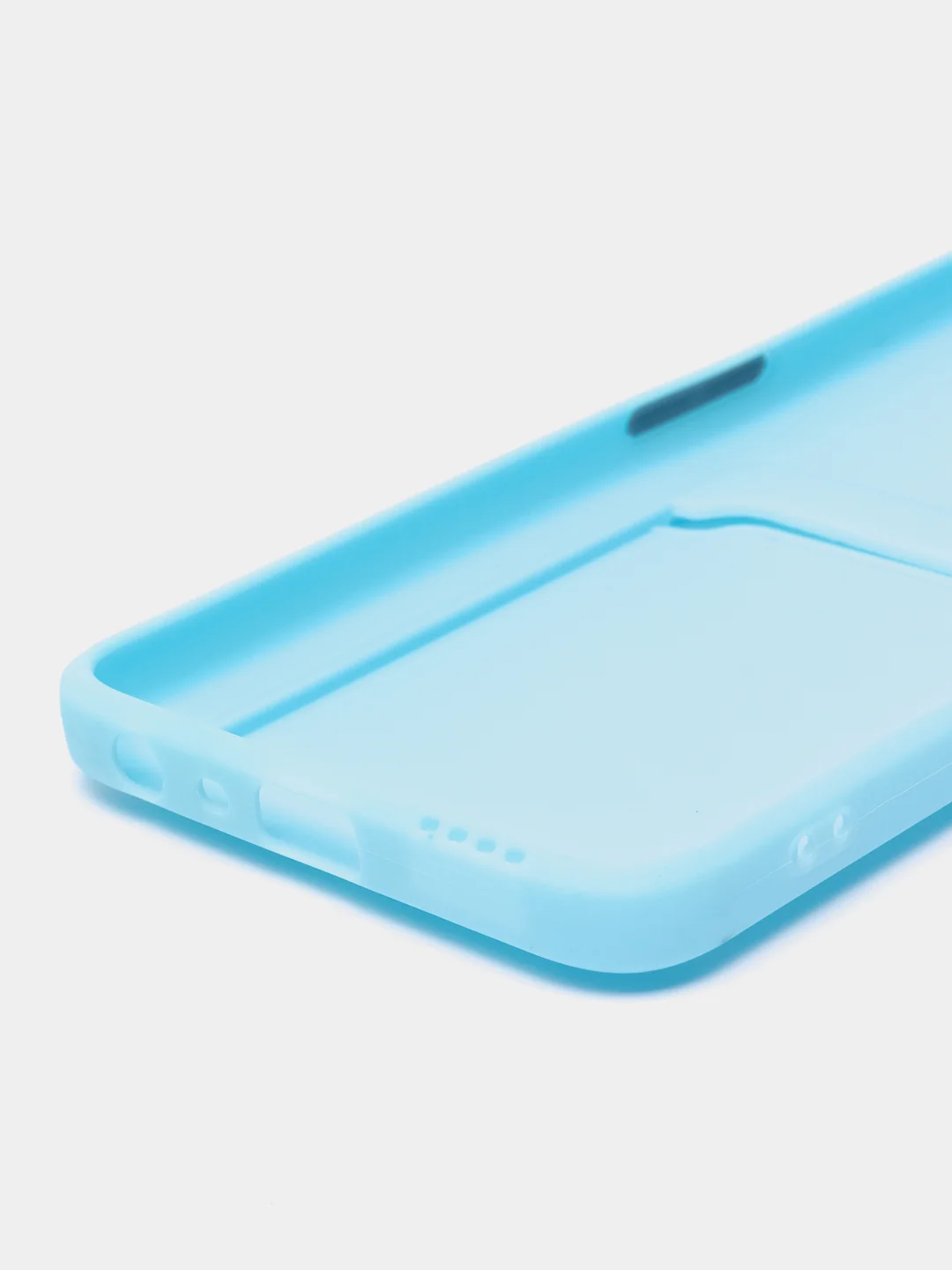 Голубой силиконовый чехол для Realme 9i 4G, Oppo A36 4G, A96 4G (Реалми 9 Ай), c отсеком для карт