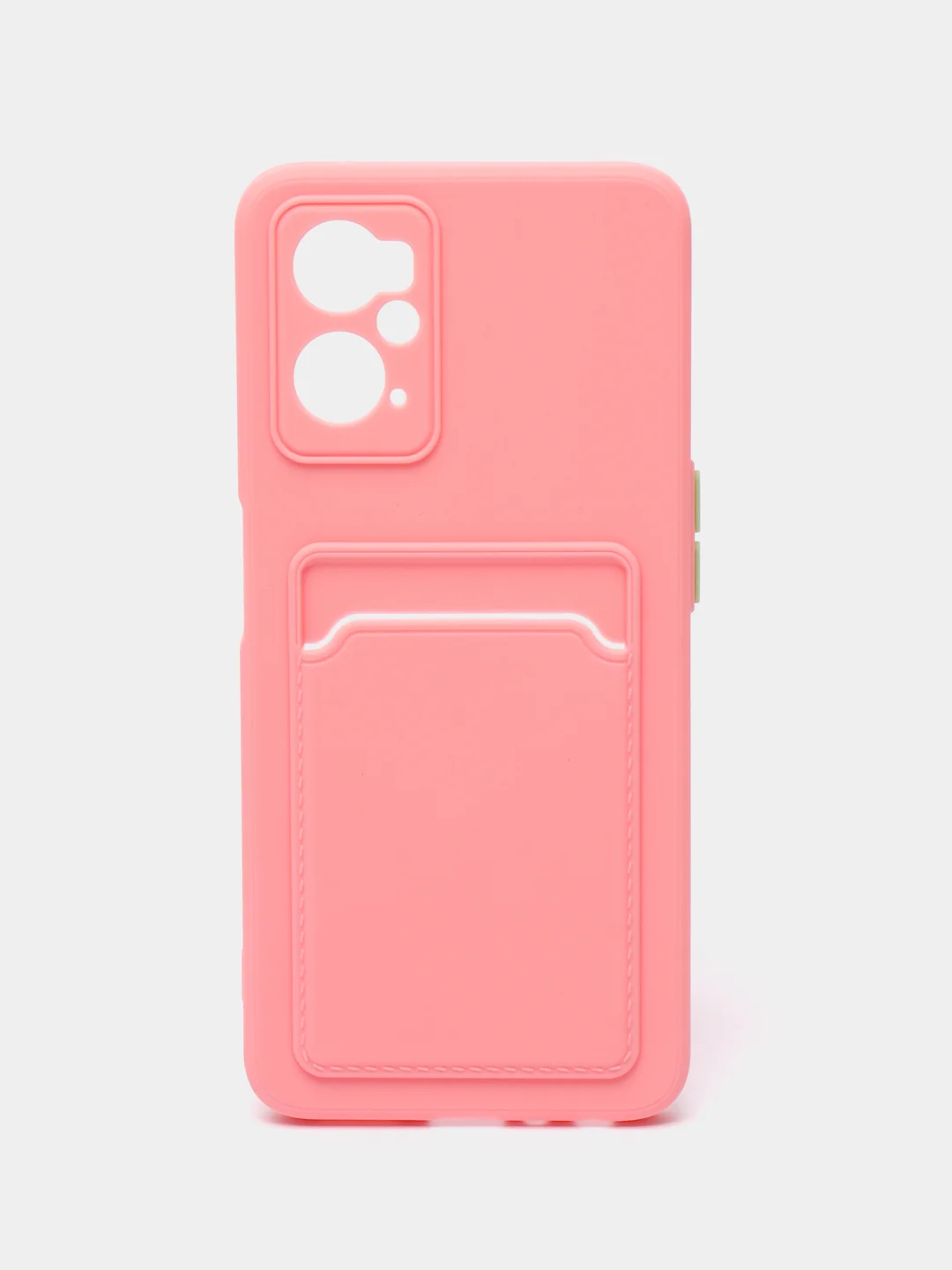 Пудровый силиконовый чехол для Realme 9i 4G, Oppo A36 4G, A96 4G (Реалми 9 Ай), c отсеком для карт