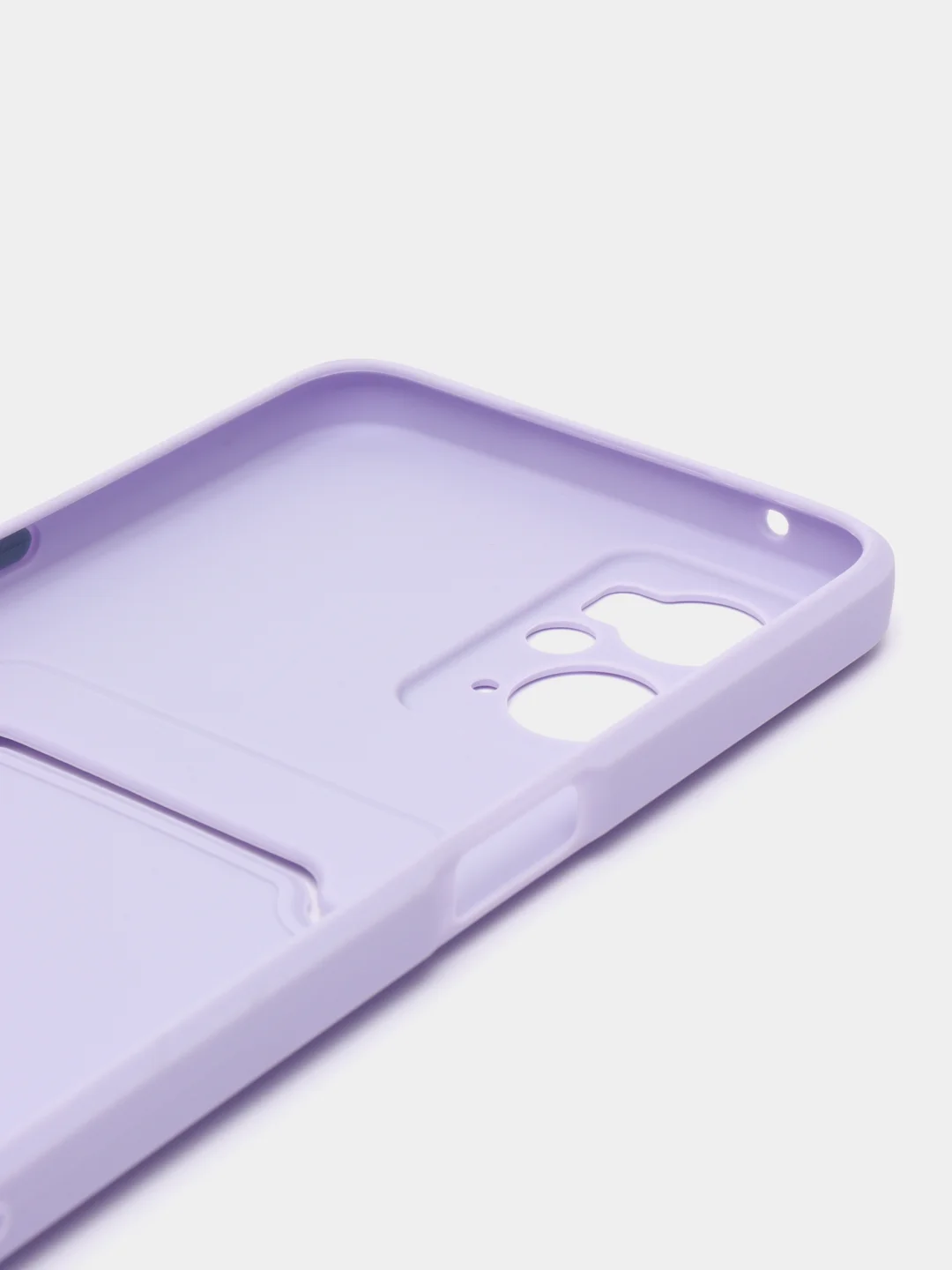 Лавандовый силиконовый чехол для Realme 9i 4G, Oppo A36 4G, A96 4G (Реалми 9 Ай), c отсеком для карт
