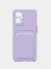 Лавандовый силиконовый чехол для Realme 9i 4G, Oppo A36 4G, A96 4G (Реалми 9 Ай), c отсеком для карт