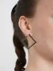Серьги-гвоздики женские квадратные, минималистичные, в стиле ретро