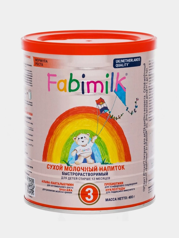 Напиток сухой молочный Fabimilk №3, от 1 года до 3-х лет, 400 г