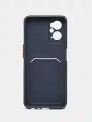 Темно-синий силиконовый чехол для Realme 9i 4G, Oppo A36 4G, A96 4G (Реалми 9 Ай), c отсеком для карт