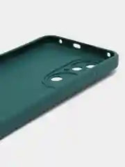 Тёмно-зелёный чехол для Huawei Honor P50 силиконовый  (Хуавей п50) силиконовый, c защитой камеры