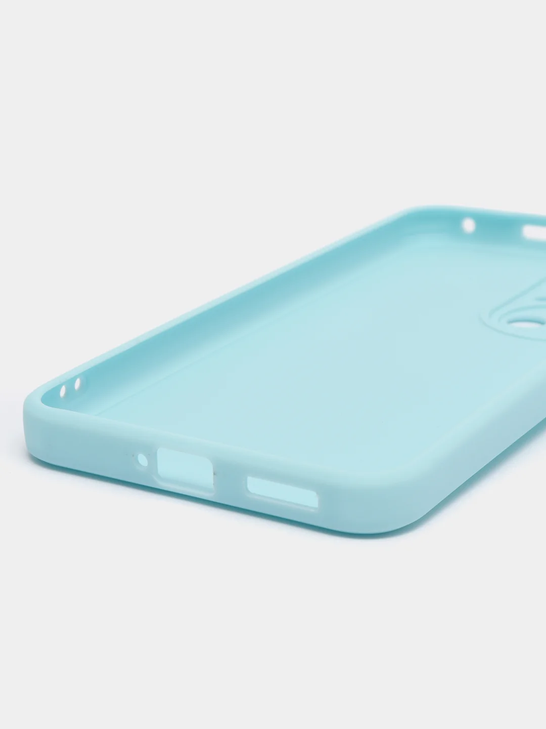 Голубой чехол для Huawei Honor P50 силиконовый  (Хуавей п50) силиконовый, c защитой камеры