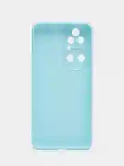Голубой чехол для Huawei Honor P50 силиконовый  (Хуавей п50) силиконовый, c защитой камеры