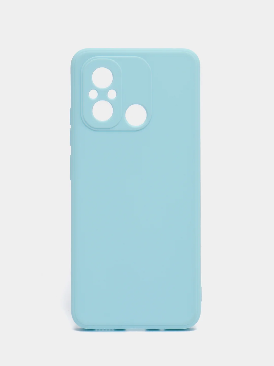 Голубой чехол для Xiaomi Redmi 12C (Редми 12С) , силиконовый, c защитой камеры
